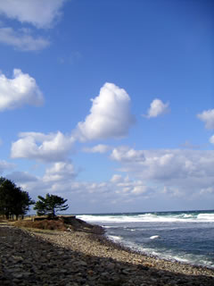 島根で泊まったホテルの目の前は日本海! 島根で泊まったホテルの目の前は日本海!